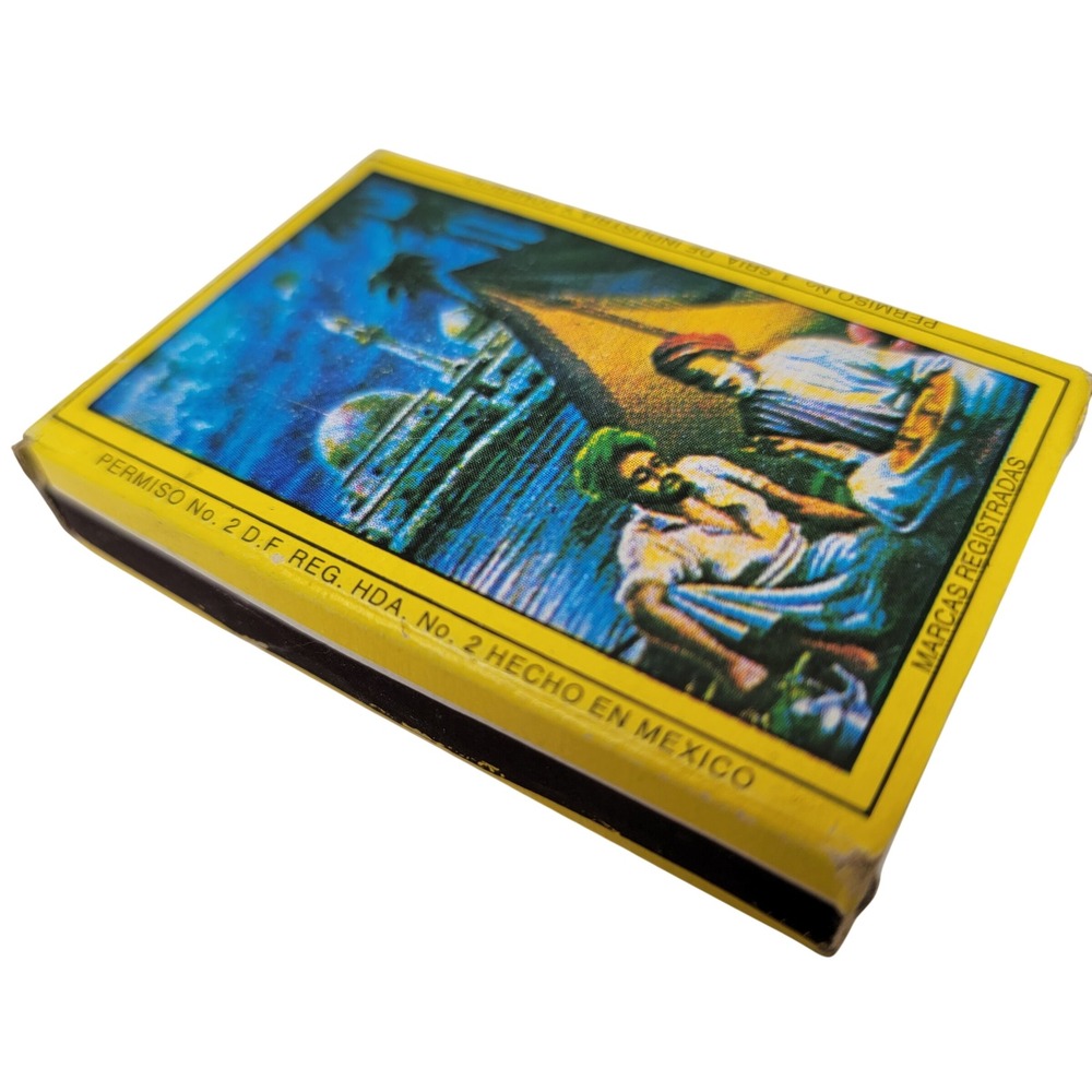 Manola Elegante Vintage Matchbox Mexico Blue Yellow Good 50 Cerillos Matches - Picture 5 of 7